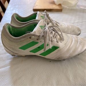 adidas Men's Copa 19.2 Firm Ground Cleats - White/Green size 8.5 US